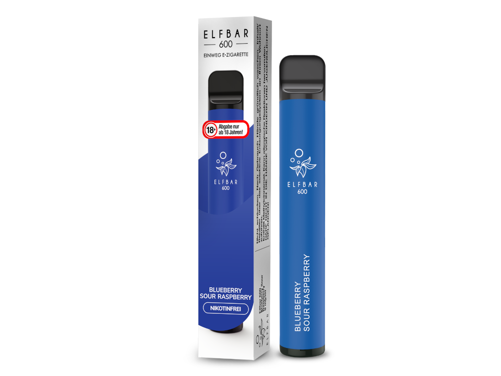 Elfbar 600 | E-Zigarette Nikotinfrei | Blueberry Sour Raspberry
