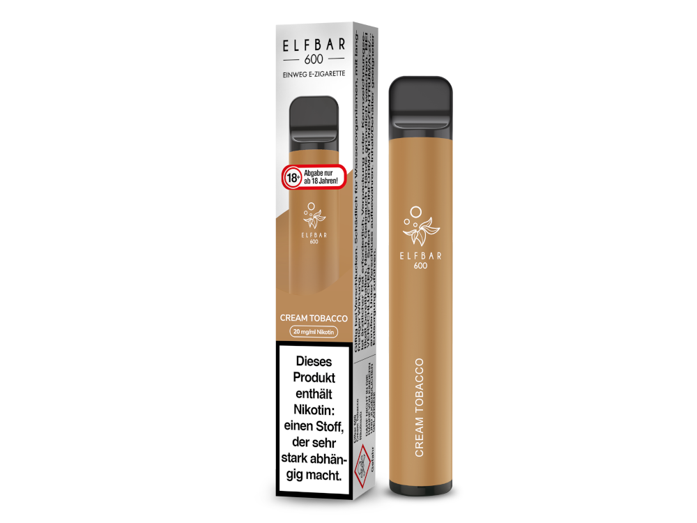 Elfbar 600 | E-Zigarette 2% Nikotin | Cream Tobacco