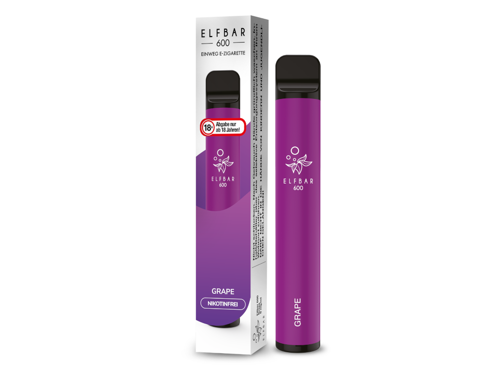 Elfbar 600 | E-Zigarette Nikotinfrei | Grape