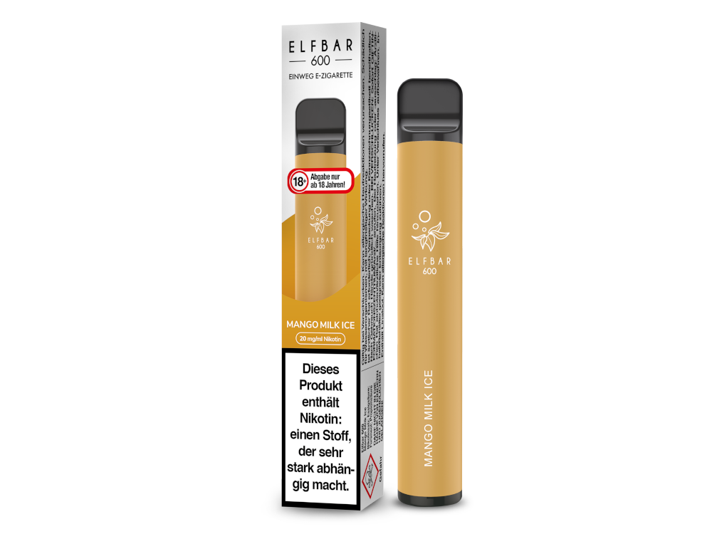 Elfbar 600 | E-Zigarette 2% Nikotin | Mango Milk Ice