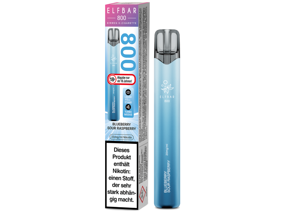 Elfbar 800 E-Zigarette 20 mg/ml | Blueberry Sour Raspberry