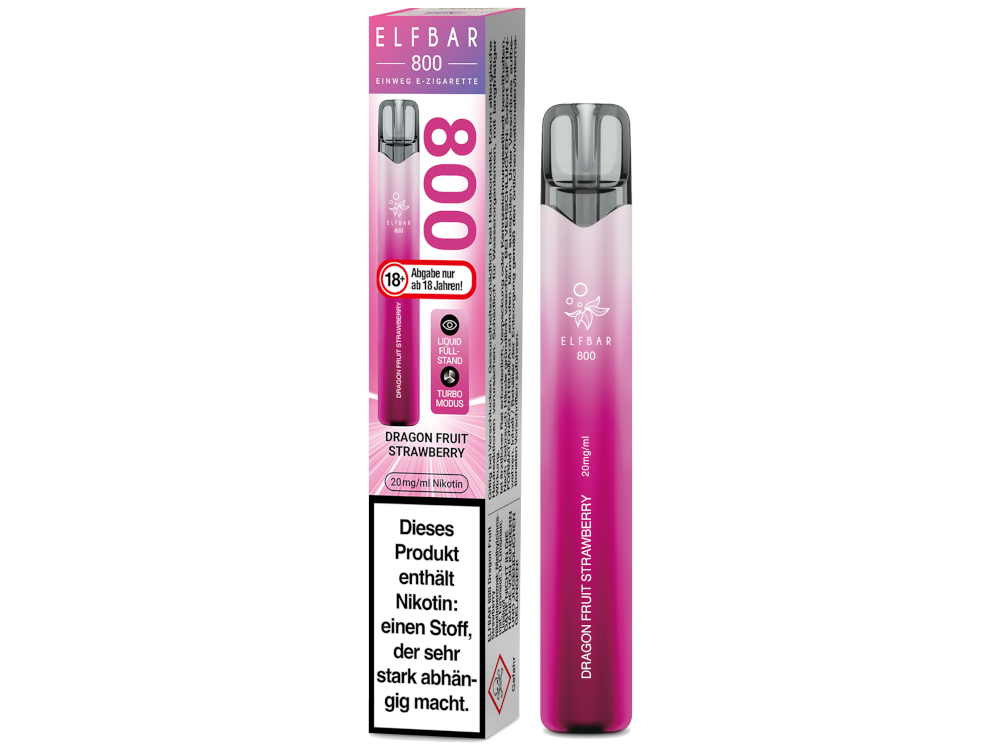 Elfbar 800 E-Zigarette 20 mg/ml | Dragon Fruit Strawberry