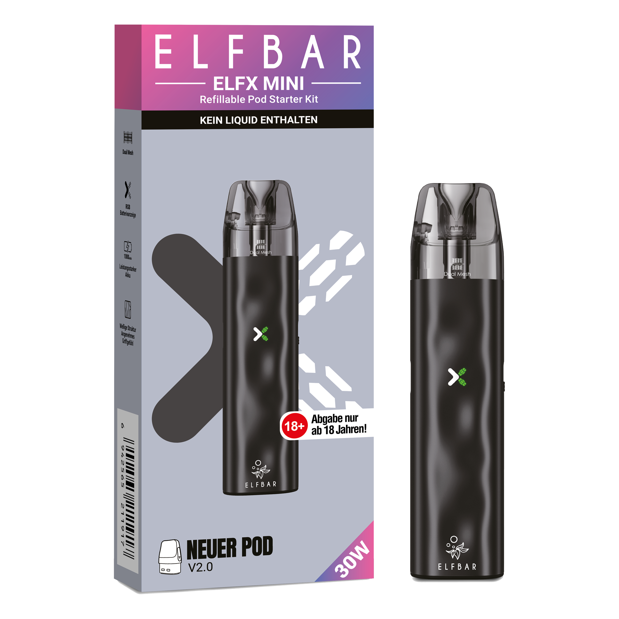 Elfbar Elfx Mini E-Zigaretten Set Black