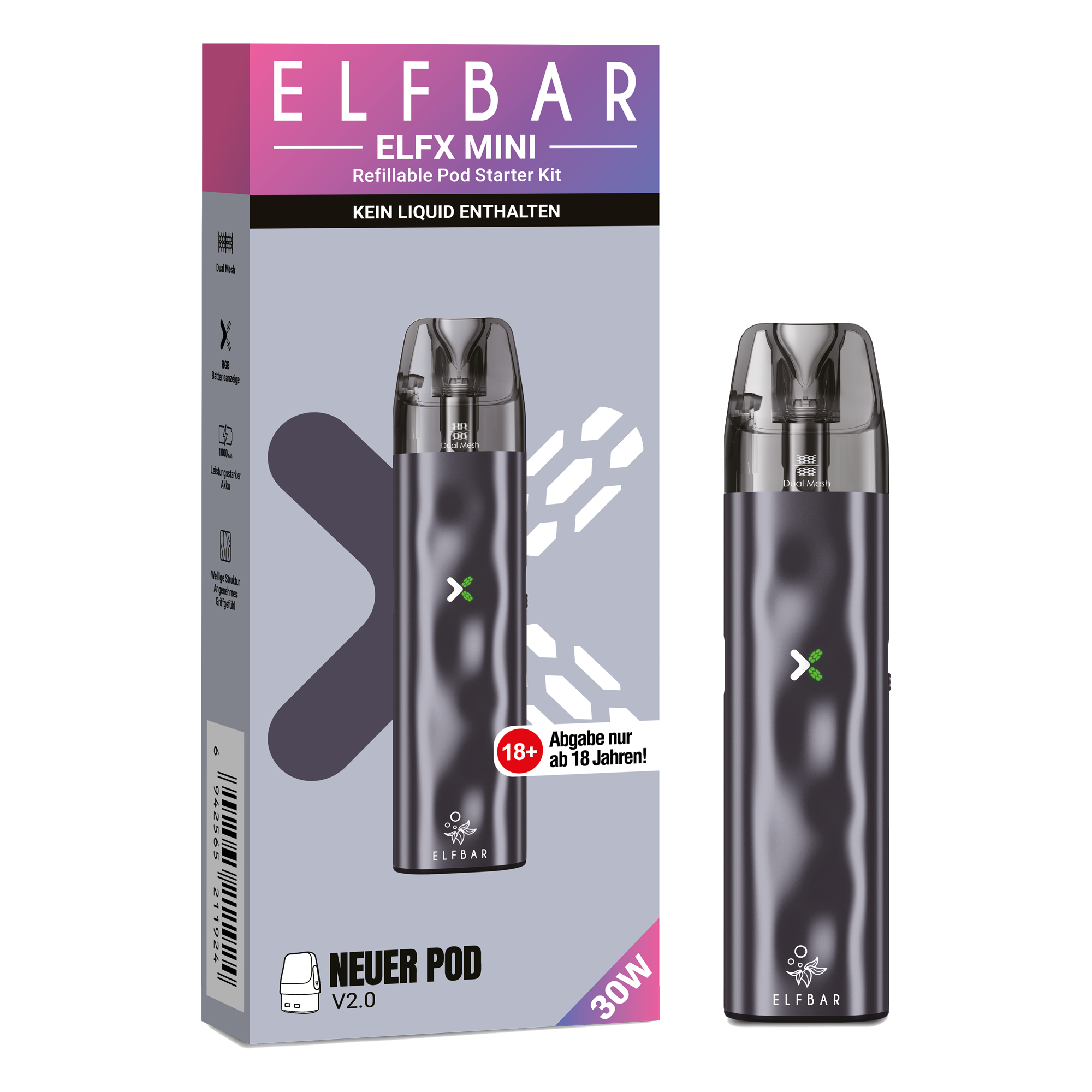 Elfbar Elfx Mini E-Zigaretten Set Grey