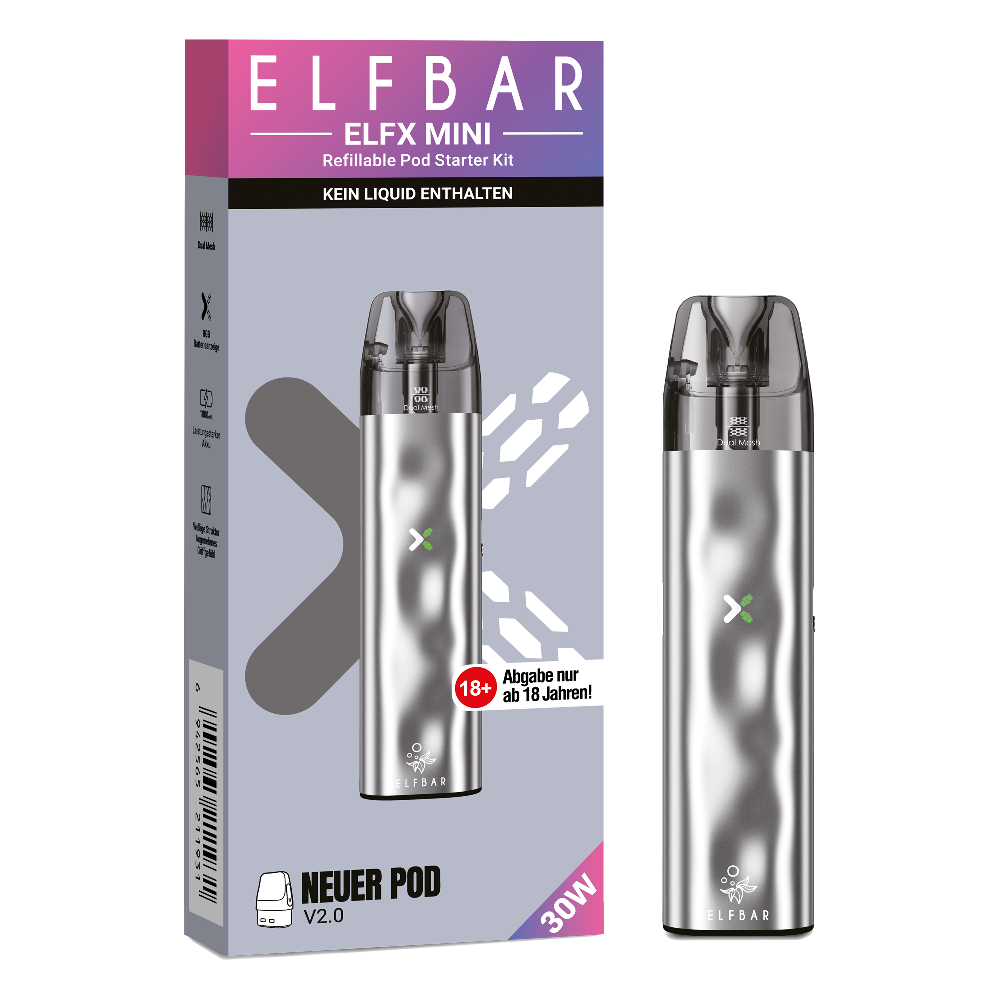 Elfbar Elfx Mini E-Zigaretten Set Silver