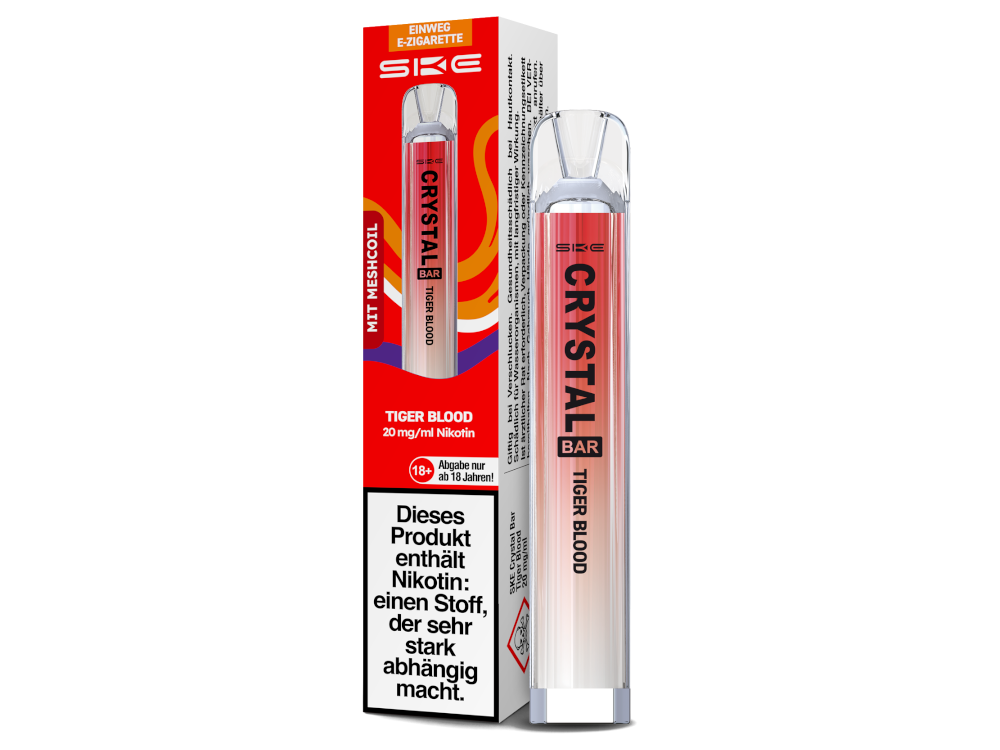 SKE Crystal Bar 600 | E-Zigarette 2% Nikotin | Tiger Blood