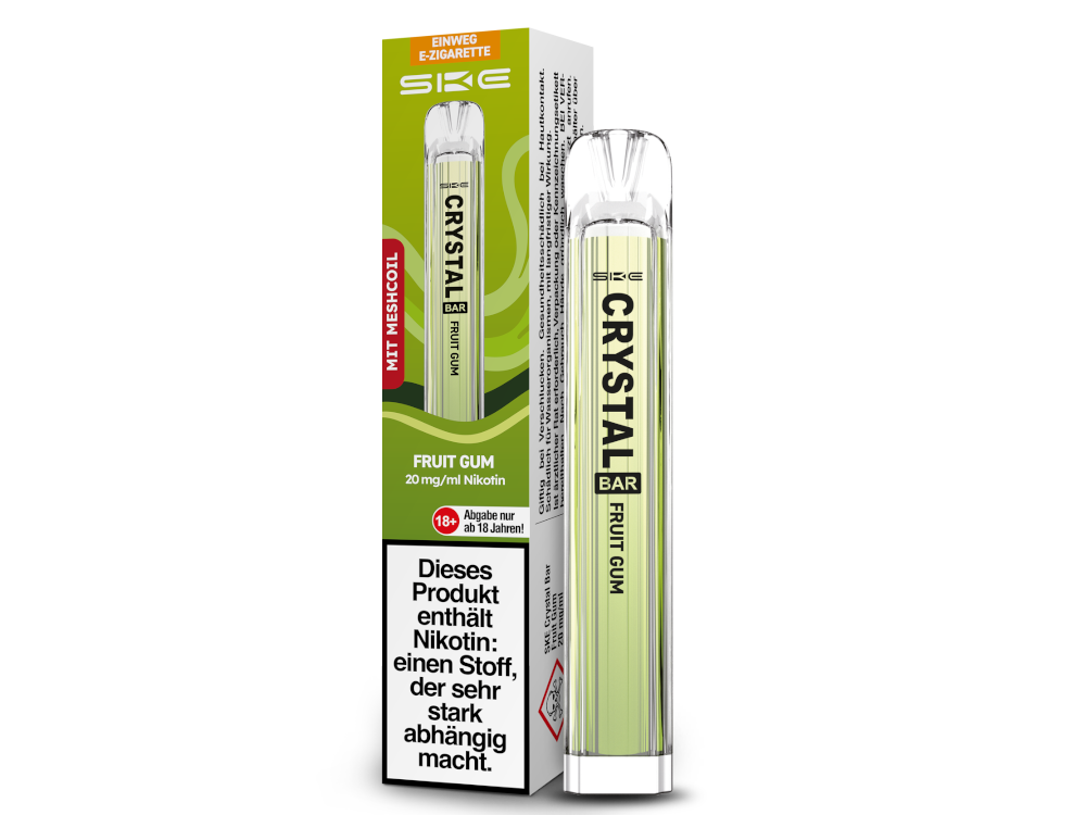 SKE Crystal Bar 600 | E-Zigarette 2% Nikotin | Fruit Gum