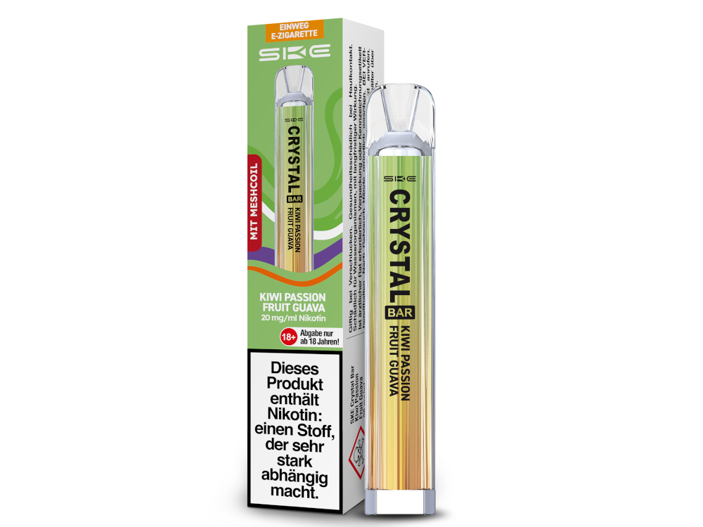 SKE Crystal Bar 600 | E-Zigarette 2% Nikotin | Kiwi Passionsfruit Guava