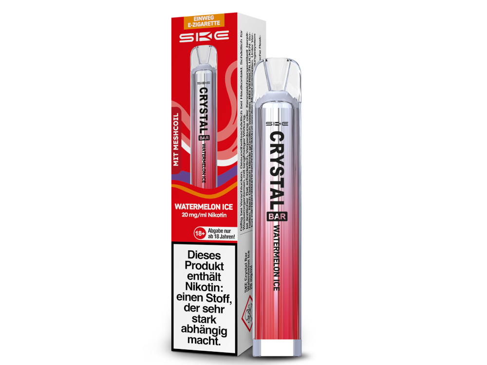 SKE Crystal Bar 600 | E-Zigarette 2% Nikotin | Watermelon Ice